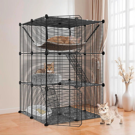 3-Tier Cat Cage Indoor Cat Enclosure
