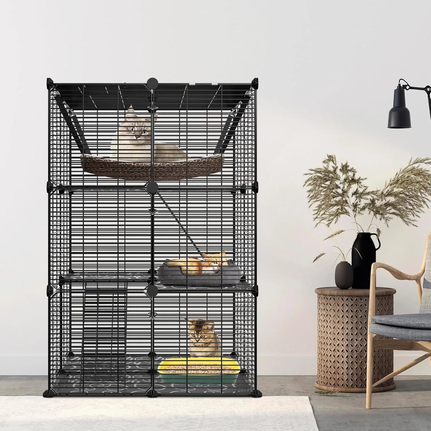 3-Tier Cat Cage Indoor Cat Enclosure