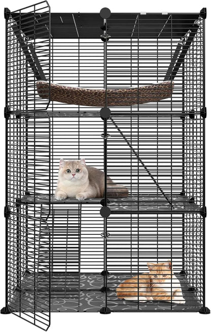 3-Tier Cat Cage Indoor Cat Enclosure