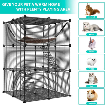 3-Tier Cat Cage Indoor Cat Enclosure