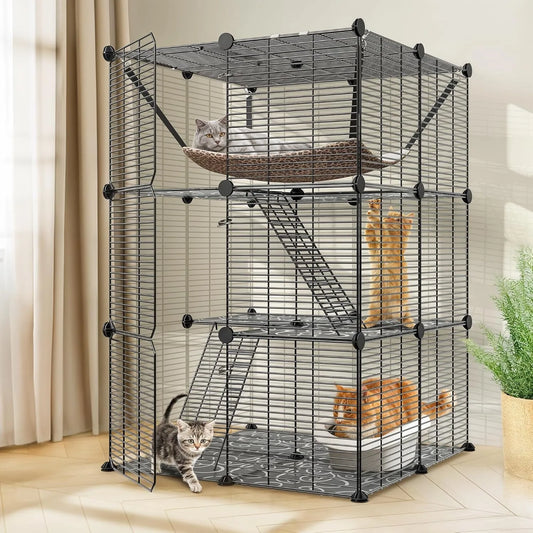 3-Tier Cat Cage Indoor Cat Enclosure