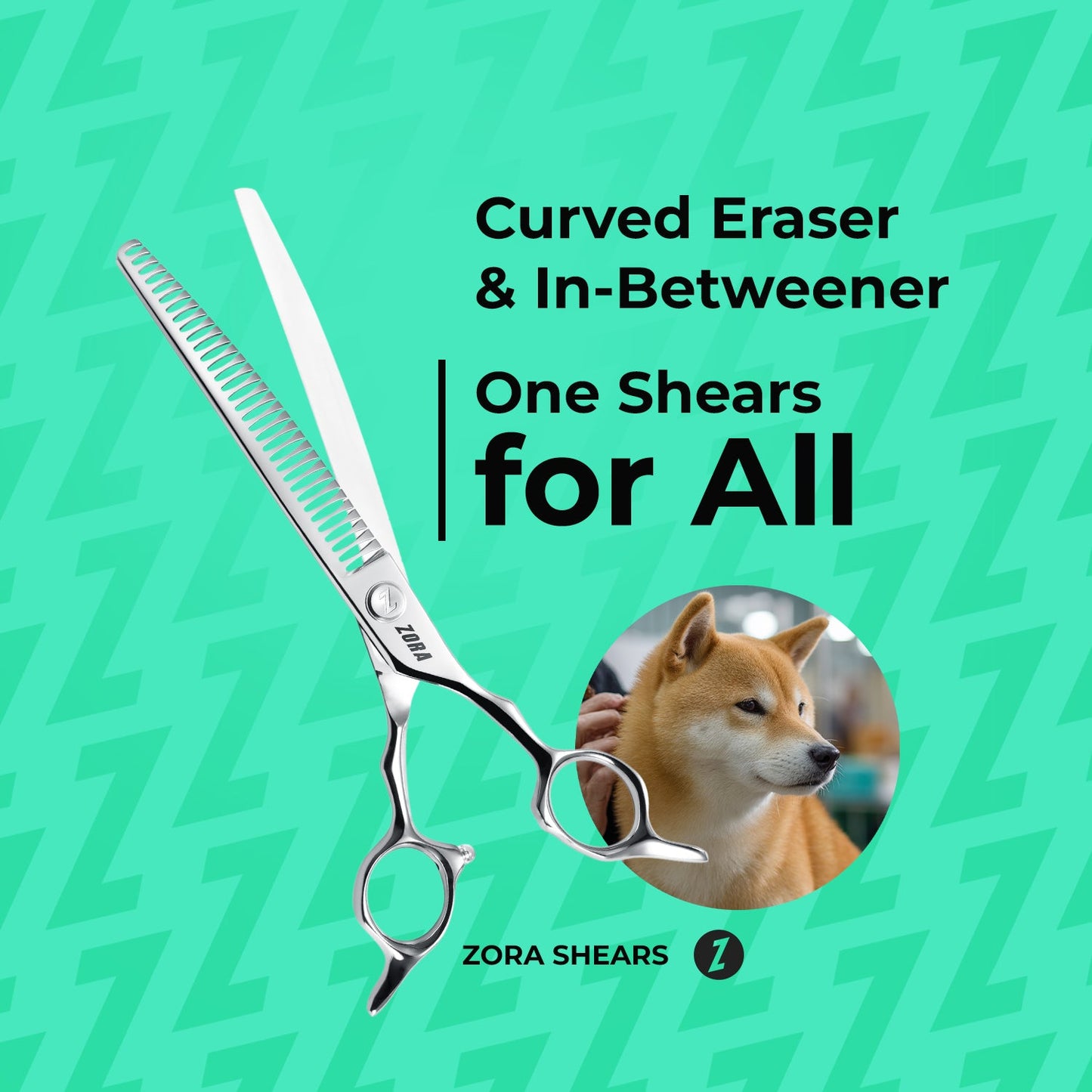 Zora Pet Grooming Curved Blender Shear