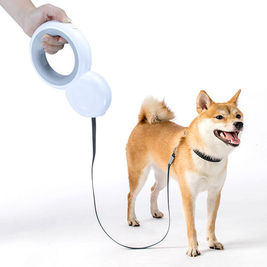 4 in 1 Pet Snowman LED With Night Light Dog Automatic Retractable Leash