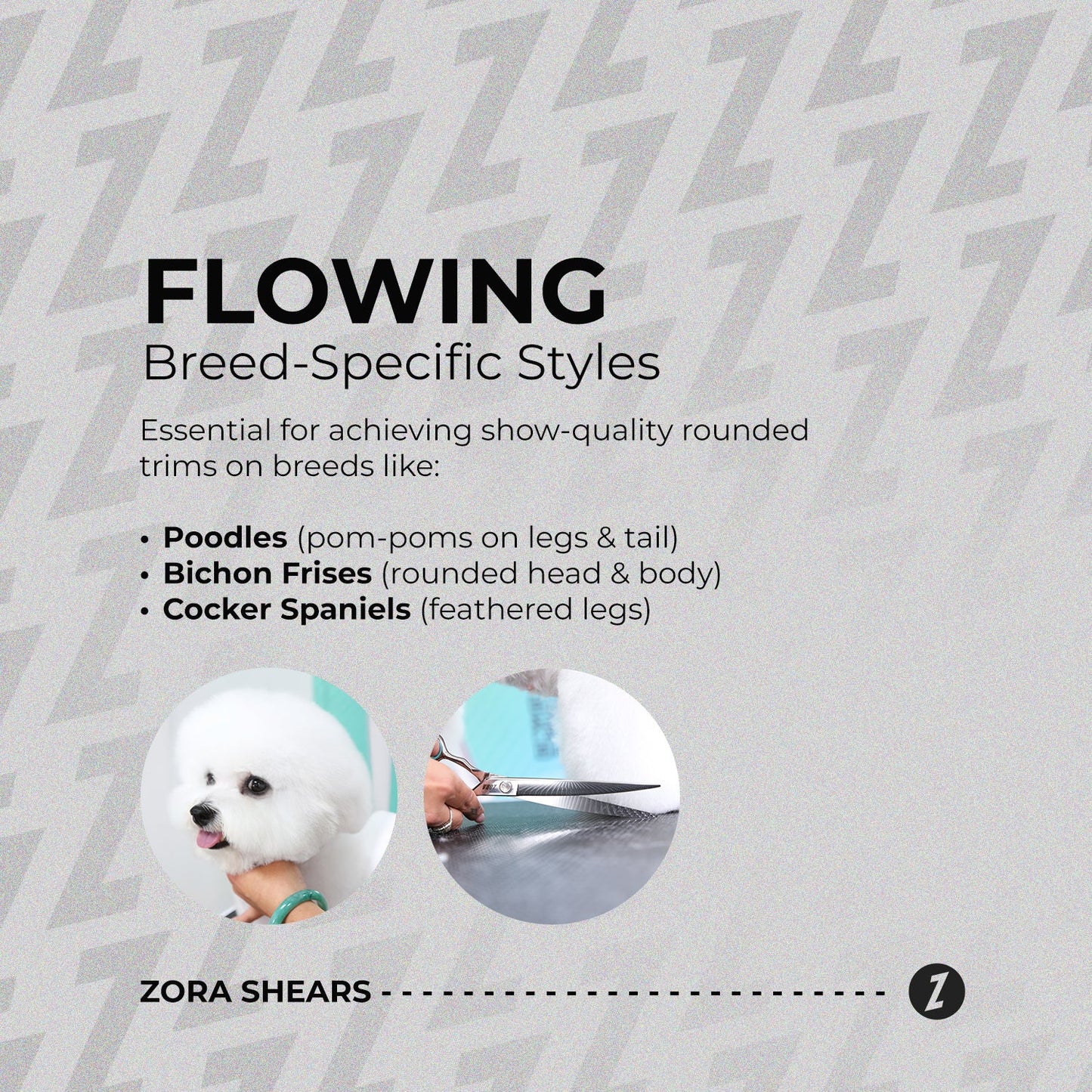 Zora Pet Grooming Curved Shear